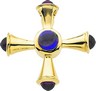 Genuine Amethyst and Ruby Cross 4 and 3mm Ref 236963