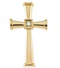 Two Tone Diamond Cross Pendant .029 Carat Ref 715315