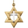 Star of David with Cross Pendant 22 x 19mm Ref 397456