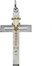 Sterling Silver and Yellow Gold Crosses