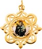 St. Anthony Framed Enamel Pendant 25.75 x 25.75mm Ref 252806