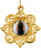 Our Lady of Guadulupe Framed Enamel Pendant 25.75 x 25.75mm Ref 623114