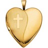 Heart Locket with Cross 20.5 x 19mm Ref 707859