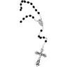 Black Glass Bead Rosary Ref 410415