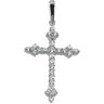 Fancy Cubic Zirconia Cross Pendant 23 x 15.25mm Ref 776606