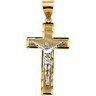 Two tone Crucifix Pendant 22 x 12.75mm Ref 265412