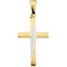 Two Tone Cross Pendant 18.5 x 12mm Ref 640560