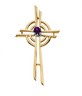 Cross Pendant with Genuine Ruby 31 x 18mm Ref 300587