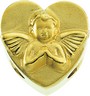 Heart Bracelet Slide with Angel 11.75 x 12mm Ref 199039