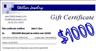 $US 1000 Stellar Jewelry Gift Certificate