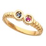 Birthstone Mothers Ring May hold up to 7 round 2mm gemstones Ref 112654