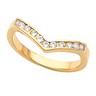 Stackable Fashion Ring with Accent 25 pttw dia. 2mm wide Ref 813220