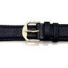 Black Padded Calf Watch Strap for Men Ref 110557