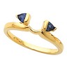 Genuine Trillion Cut Blue Sapphire Wrap Style Enhancer .67 CTW Ref 315071