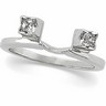 Platinum Princess Cut Diamond Solitaire Enhancer .33 CTW Ref 867533