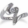 Platinum Right Hand Engagement Ring .30 to .46 CTW Ref 736515