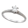 Cathedral Diamond Engagement Ring .33 Carat Ref 362495