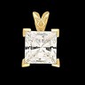 Princess 4 Prong Scroll Pendant with V Ends Ref 192153