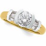 Diamond Engagement Ring with Baguette Accents 1.33 CTW Ref 528409