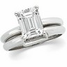 Emerald Cut Four Prong Diamond Solitaire Engagement Ring 1 Carat Ref 702154