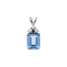 Emerald Cut Colored Stone Pendants