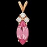 Marquise 4 Prong Wire Basket Pendant Mounting with Diamond Accents Ref 505637