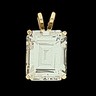 Emerald Shaped 4 Prong Light Wire Basket Pendant Ref 691408