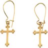 Earwire with Cross Earrings 14 x 9mm Ref 551362