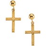 Cross Ball Dangle Earrings 13 x 10mm Ref 897659