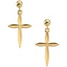 Cross Ball Dangle Earrings 18 x 13mm Ref 633623