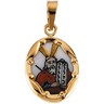 Moses Hand Painted Porcelain Medal 13 x 10mm Ref 868192