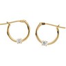 Youth Hoop Click Earrings with CZ 11.5mm Ref 827499