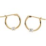 Youth Hoop Click Earrings with CZ 11.5mm Ref 827499