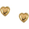 Heart Earrings 5.5 x 6mm Screw On Twist Off Safety Backs Ref 376197