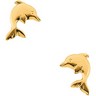 Dolphin Earrings 9.5 x 7mm Screw On Twist Off Safety Backs Ref 896970