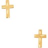 Cross Earrings 7.5 x 4.5mm Screw On Twist Off Safety Backs Ref 230781