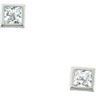 Princess Cut Cubic Zirconia Earrings 4 x 4mm Ref 147951