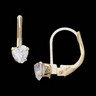 Heart Cubic Zirconia Lever Back Earrings 4 x 4mm Ref 764756