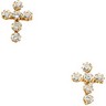 Cubic Zirconia CZ Cross Earrings 8 x 6mm Ref 823633