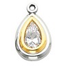 Two Tone Swarovski Pear Back Set Dangles 5 x 3mm Ref 150733