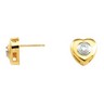 Diamond Heart Bezel Set Solitaire Earrings 10 x 10mm Heart Ref 496663