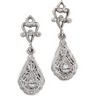Filigree Dangle Earrings | 27.5 x 7.75 mm | SKU: 21936