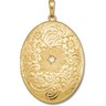 Oval Locket with Roses and a Diamond 29.25 x 20.5mm Ref 881028