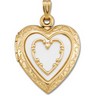Mother of Pearl Heart Locket 20.5 x 19.5mm Ref 738606