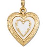 Mother of Pearl Heart Locket | 20.5 x 19.5 mm | SKU: 23574