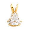 14K Gold Trillion|Triangle Cut 6-Prong Pendant | SKU: 2522SP