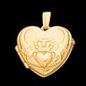 Claddagh Heart Locket Pendant 15mm Ref 470668