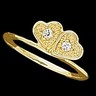 Double Heart Ring 5 pttw dia. Ref 447142