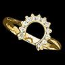 Western Style Ladies Horseshoe Ring 11 x 10mm wide; 16 pttw dia Ref 783705