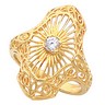 0.1 Carat Round Filigree Ring